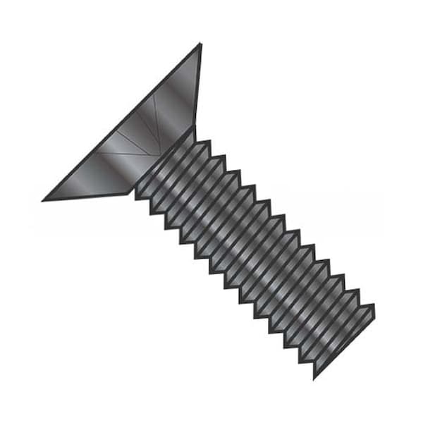 Usa Industrials #0-80 x 7/32 in Phillips Flat Machine Screw, Black Oxide 18-8 Stainless Steel BULK-SCRW-3151 - main